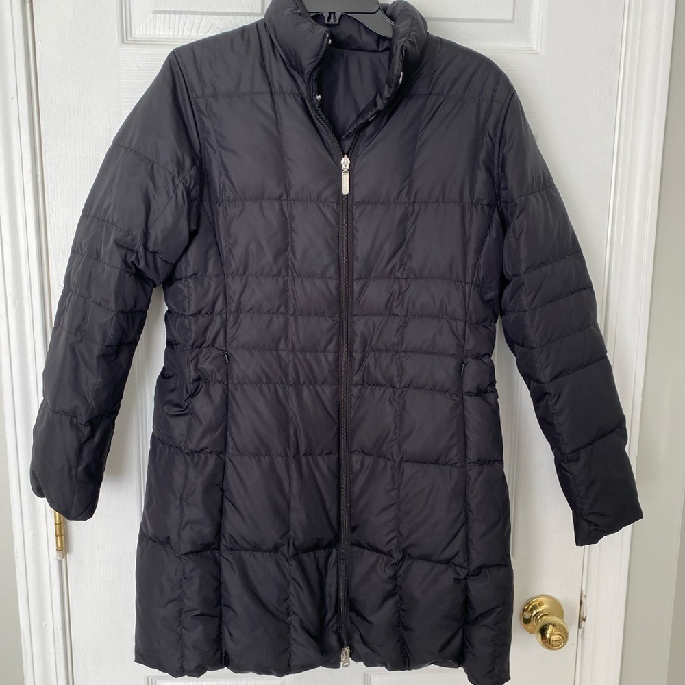 Lands End trench goose down coat